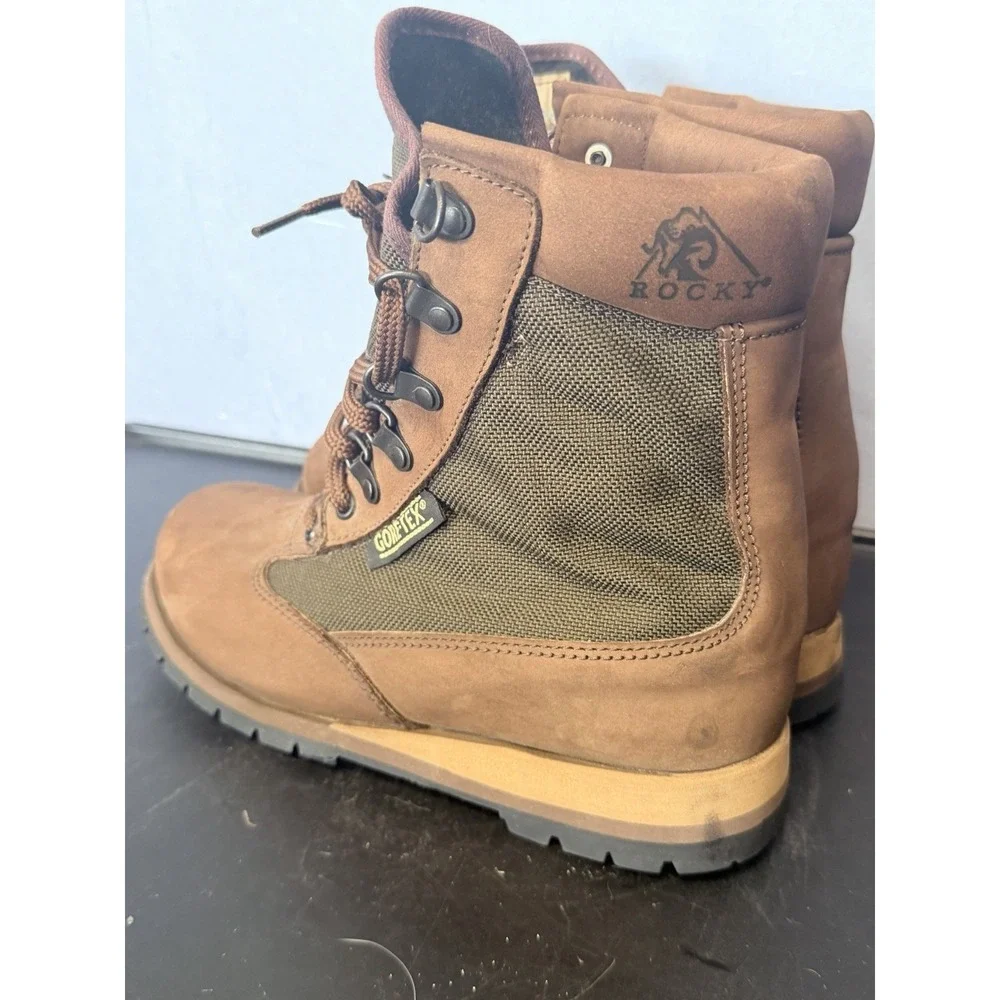 Rocky Gore-Tex Thinsulate Leather Ankle Work Boots Brown  Lace Up 6.5 